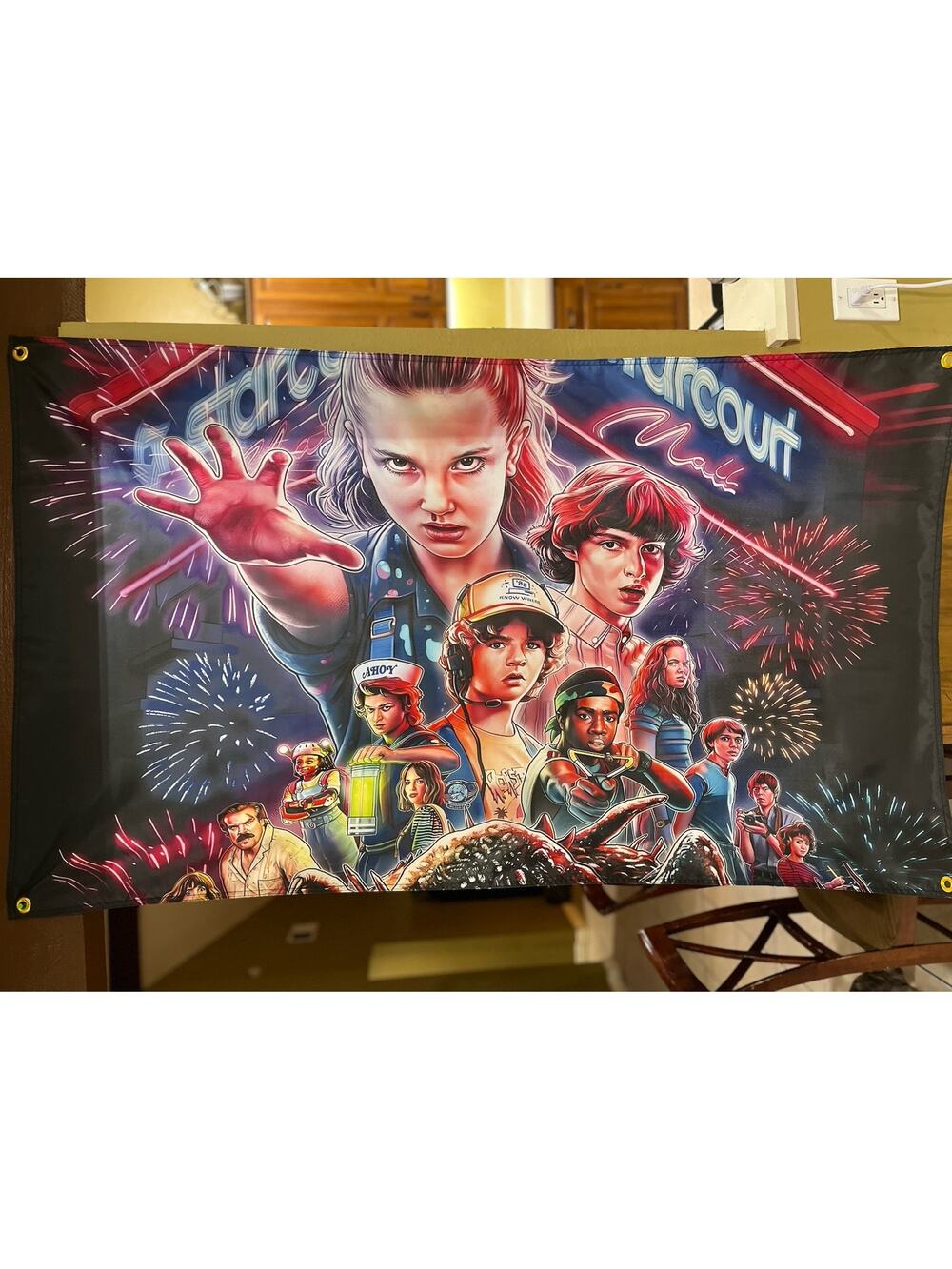 STRANGER THINGS 5' Starcourt Mall Flag Mind Flayer Upside Down
